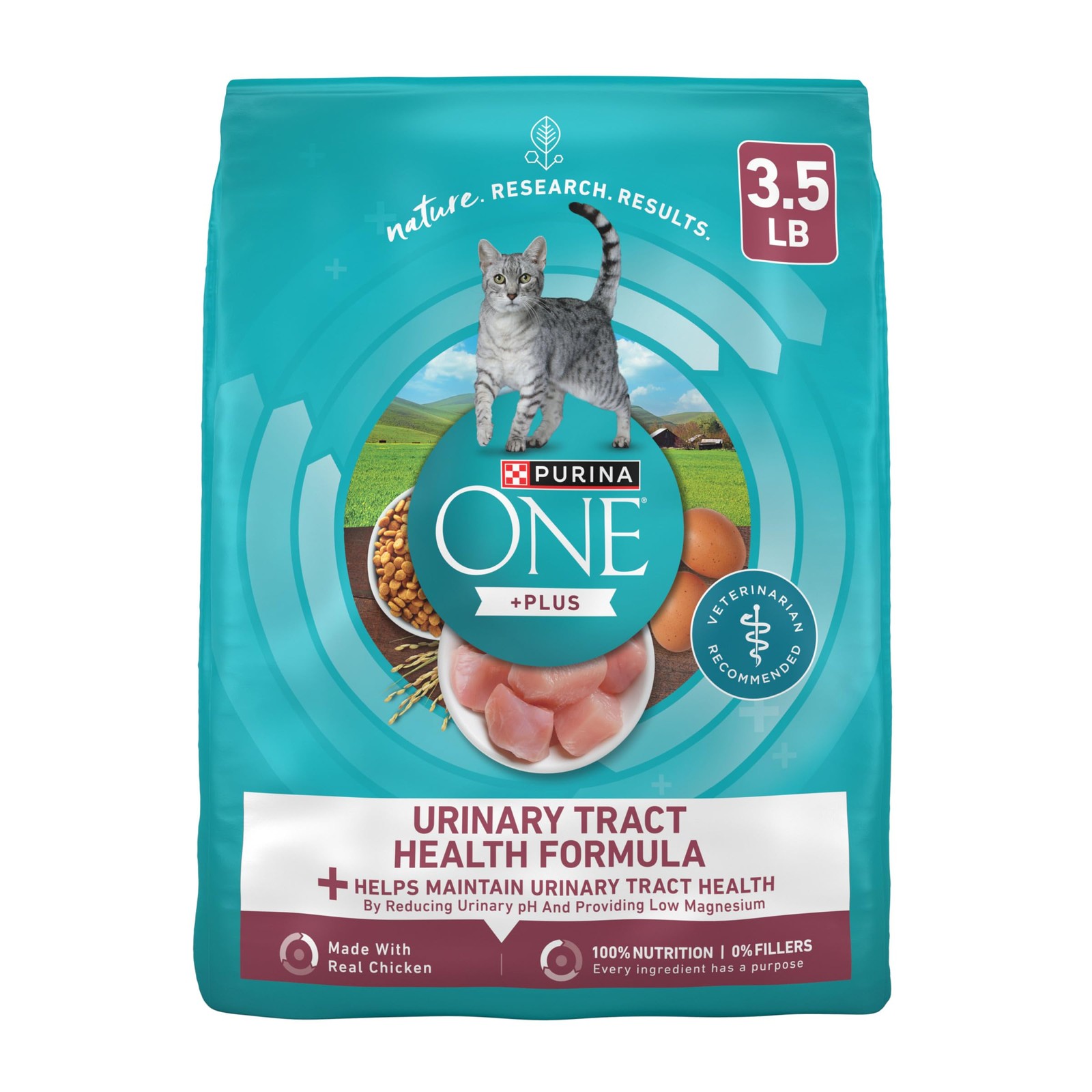 Purina ONE High Protein Dry Cat Food, +Plus Urinary 3.5 Pound (Pack of 1)