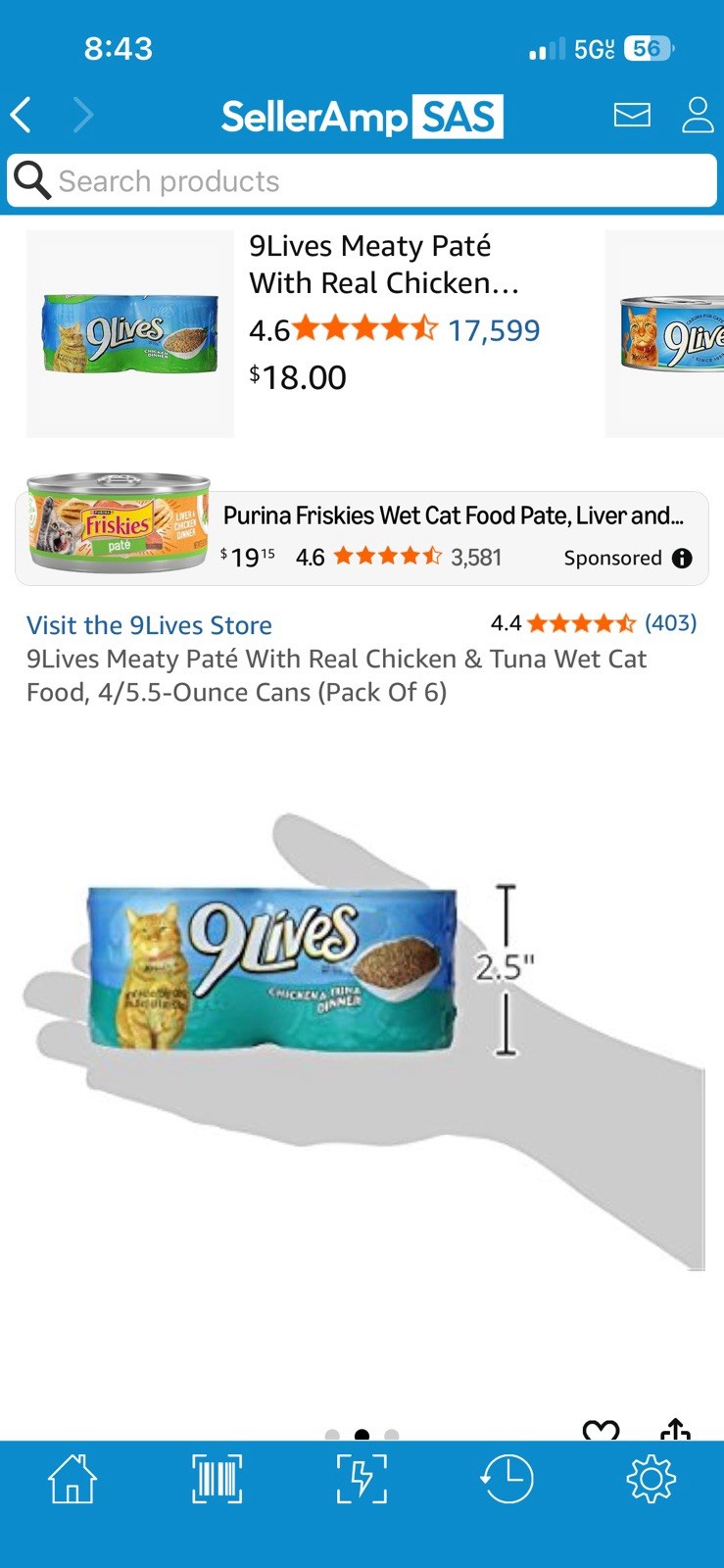 9Lives Meaty Paté Real Chicken Wet Cat Food 6 Cans 5.5 oz Each