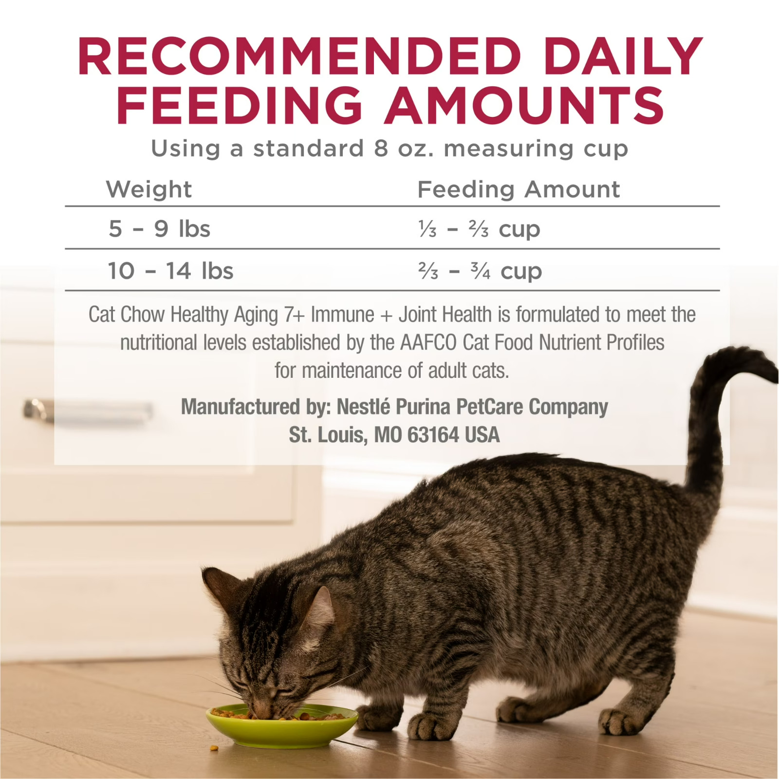 3 Pack Purina Cat Chow Healthy Aging 7+ Senior Dry Cat Food, Chicken, 14 lb. Bag