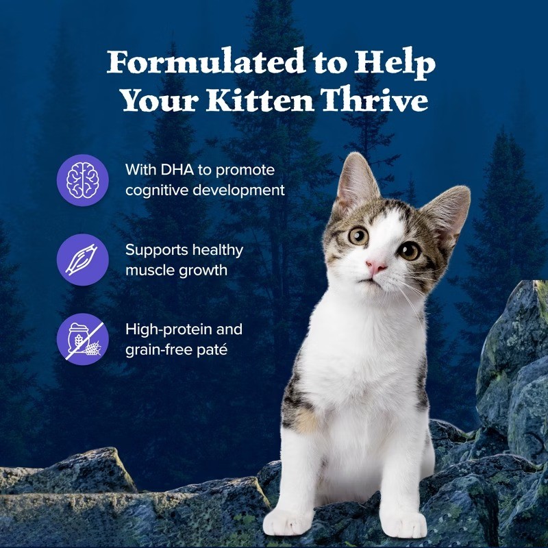 Blue Buffalo Wilderness High Protein Grain-Free Kitten Pate Wet Cat Food