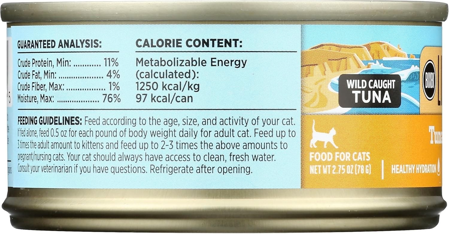 Bixbi Liberty Grain Free Tuna Pate Wet Cat Food Case of 24 2.75 oz Canned Food