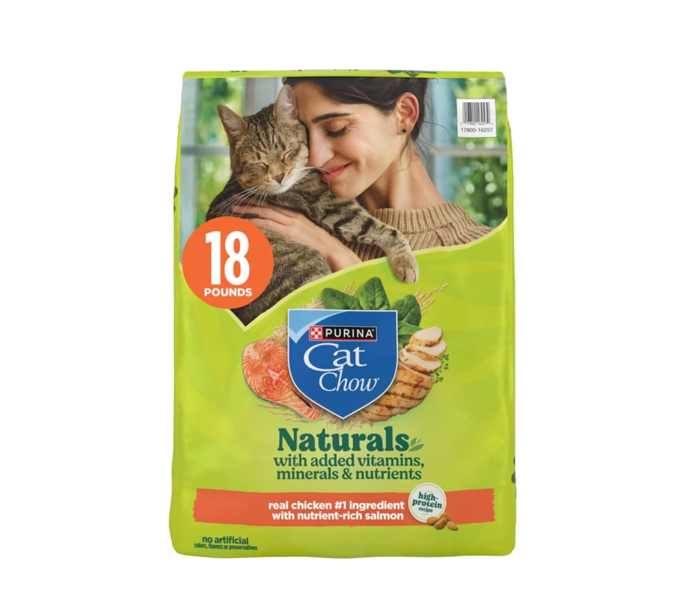 (2 pack) Purina Cat Chow Naturals Chicken Flavor Dry Cat Food, 18 lb Bag