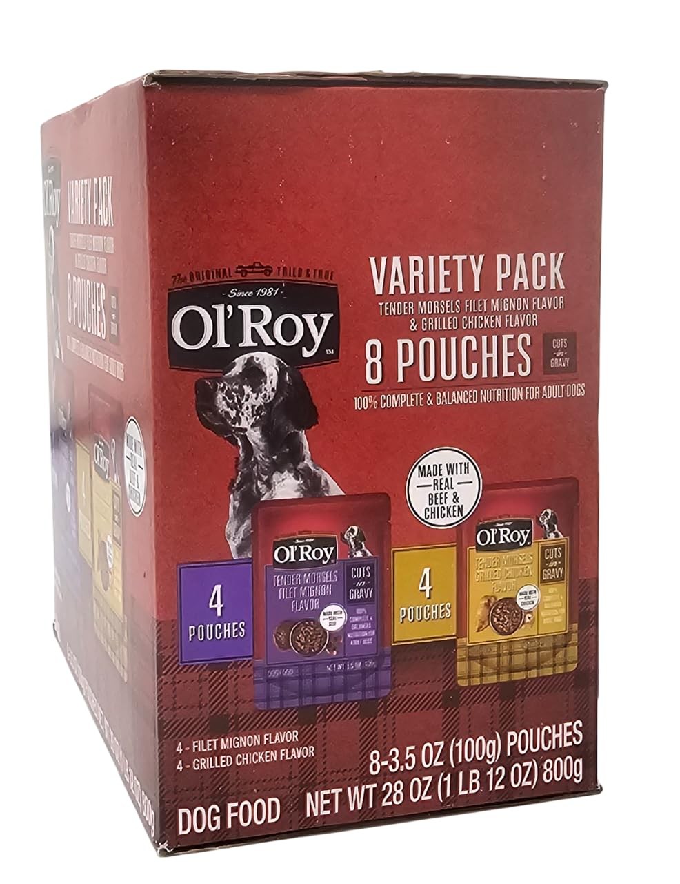 Ol’ Roy Wet Dog Food Variety Pack Tender Morsels Filet 3.5 Ounce (Pack of 1)