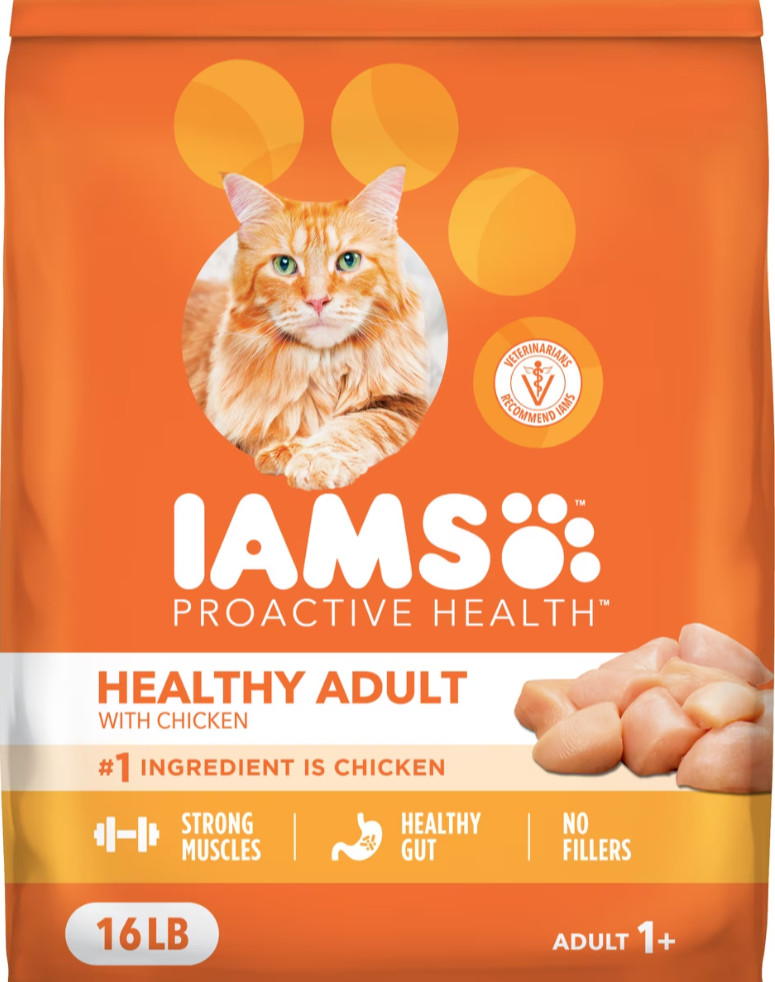 Iams ProActive Health Healthy Adult Original with Chicken Dry Cat Food, 2x22lb