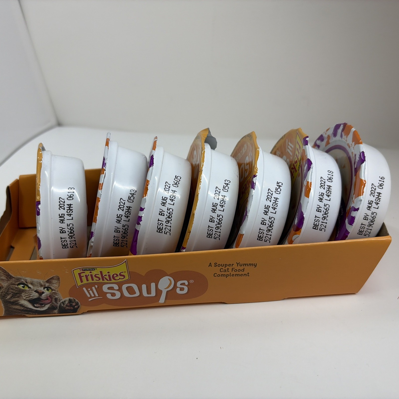 7-Purina Friskies Natural Grain Free Wet Cat Food Lickable Cat Treats Lil’ Soups