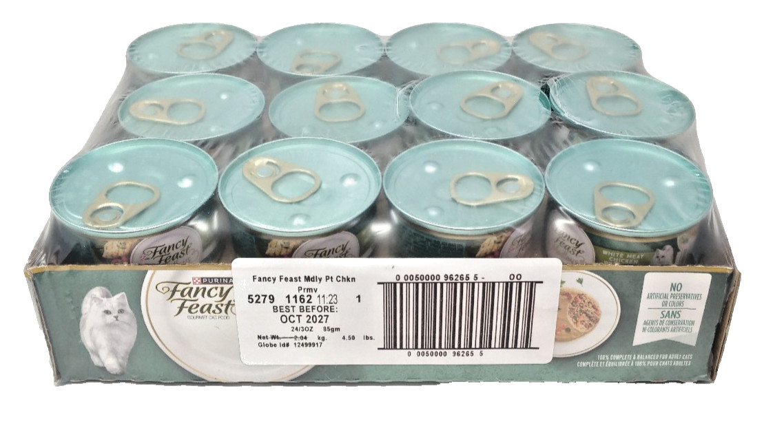 24x Purina Fancy Feast Medleys White Meat Chicken Primavera Pate Wet Cat Food