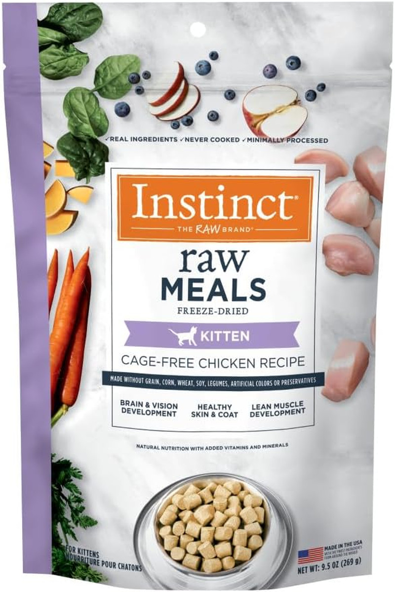 Raw Meals Freeze-Dried Kitten Chicken Cat Food, 9.5 Oz. Bag