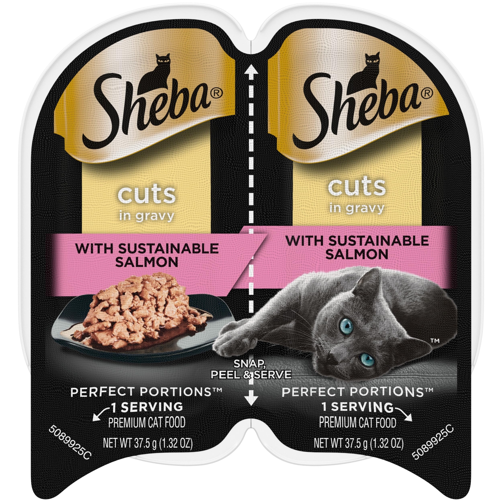Sheba Perfect Portions Wet Cat Food Salmon Cuts in Gravy 24 Pack 2.6 oz Trays