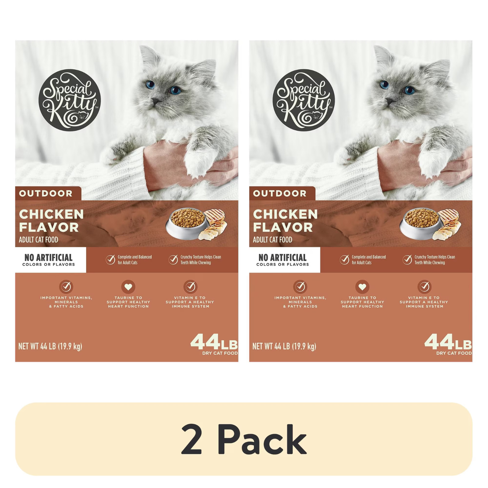 NEW 2 pack Special Kitty Outdoor Formula Dry Cat Food, 44 lb Bag FREESHIPPING