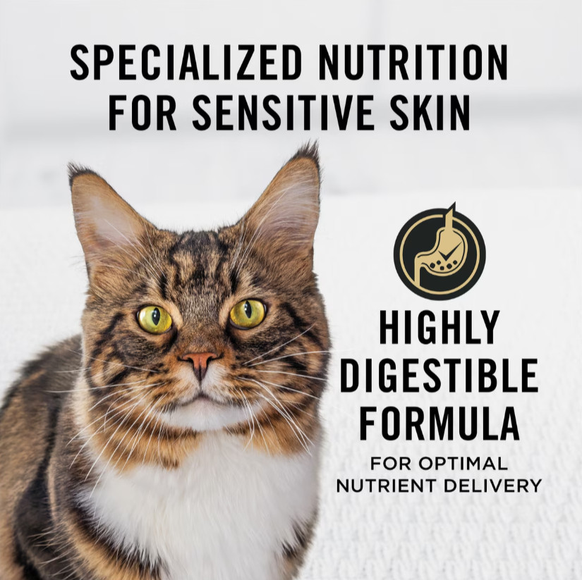 Purina Pro Plan Adult Sensitive Skin & Stomach Lamb & Rice Dry Cat Food, 16 lb
