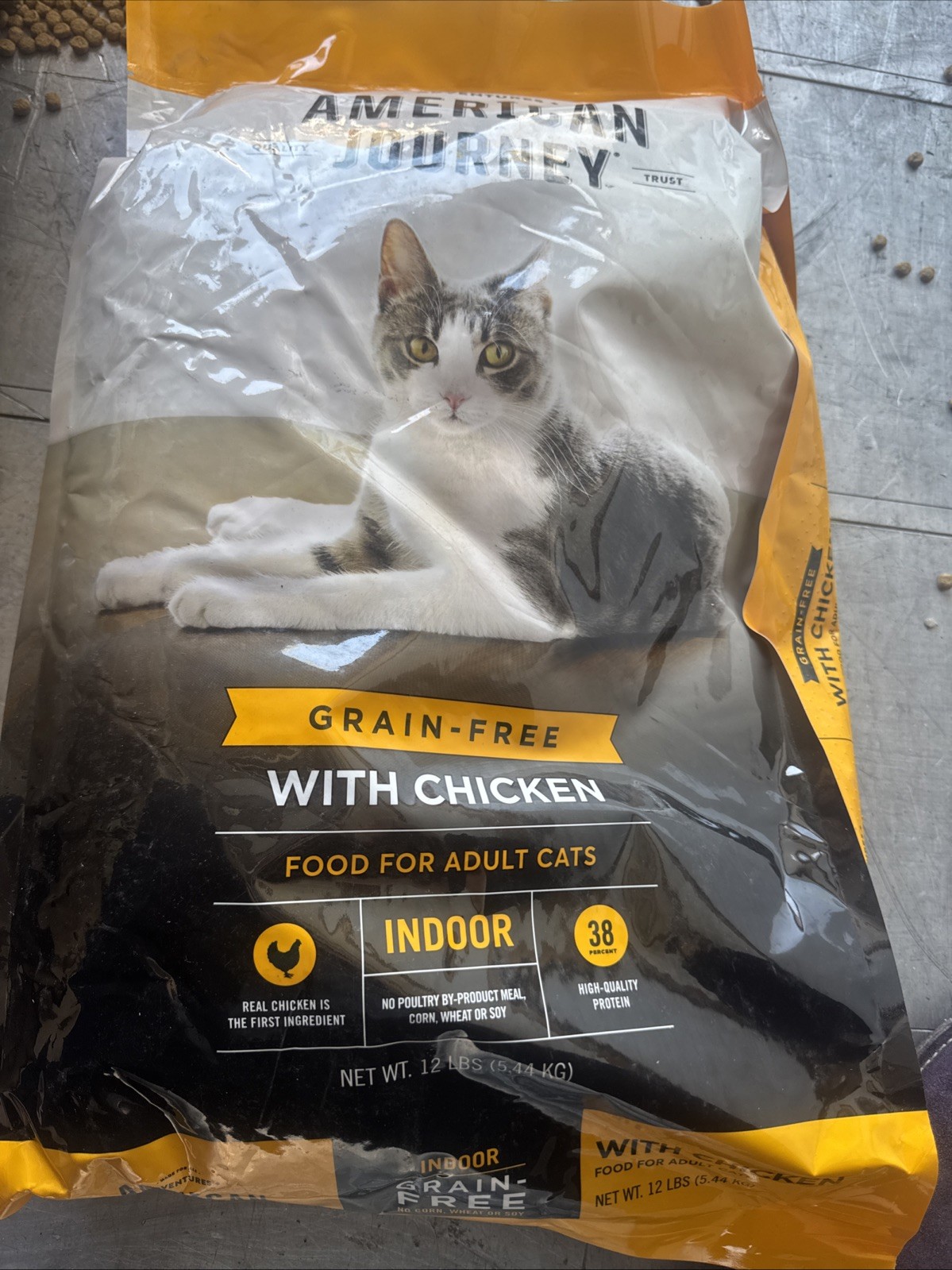 American Journey Chicken Grain-Free Recipe Dry Cat Food Bag 12 Lb
