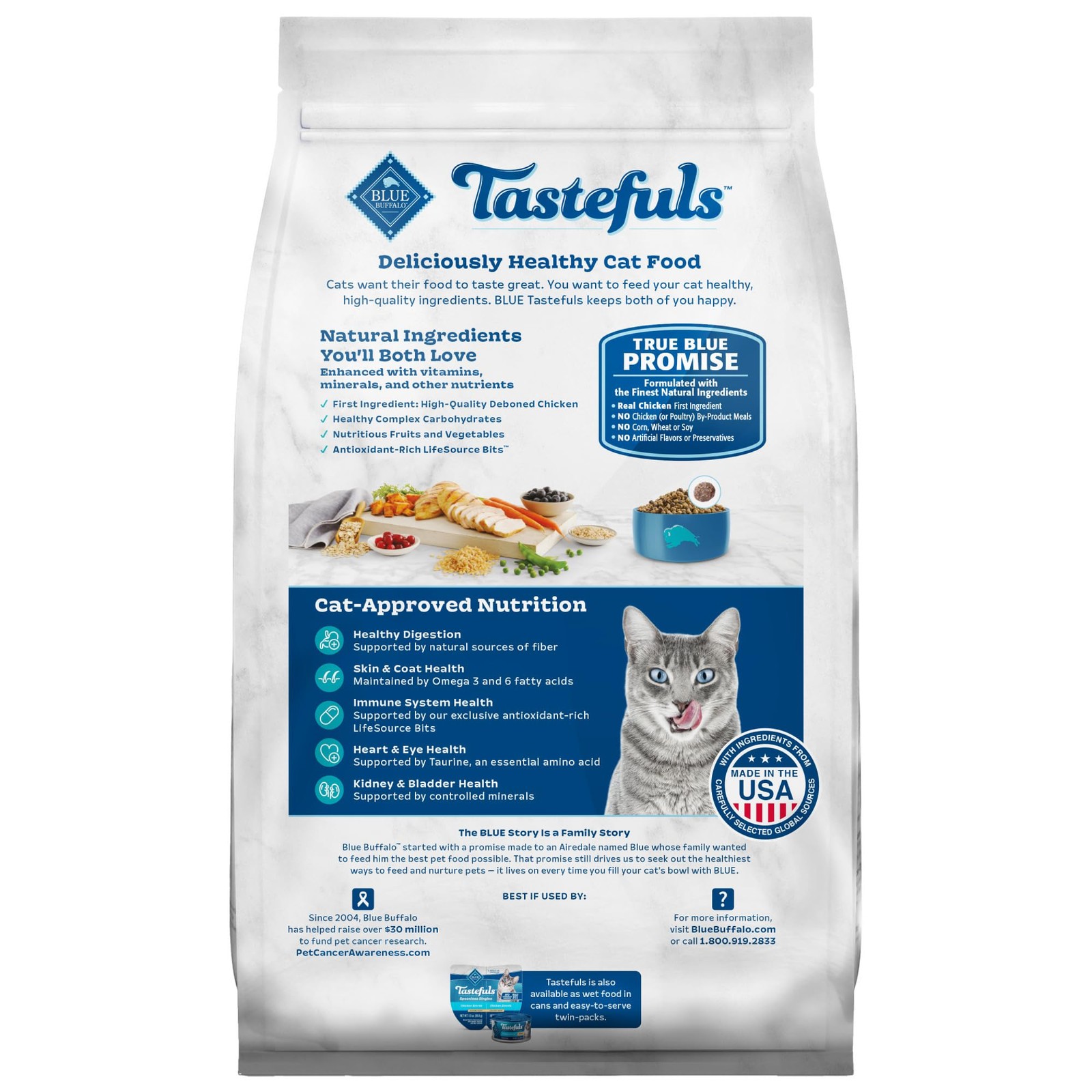 Blue Buffalo Tastefuls Adult Indoor Dry Cat Food, Chicken 3 Pound (Pack of 1)