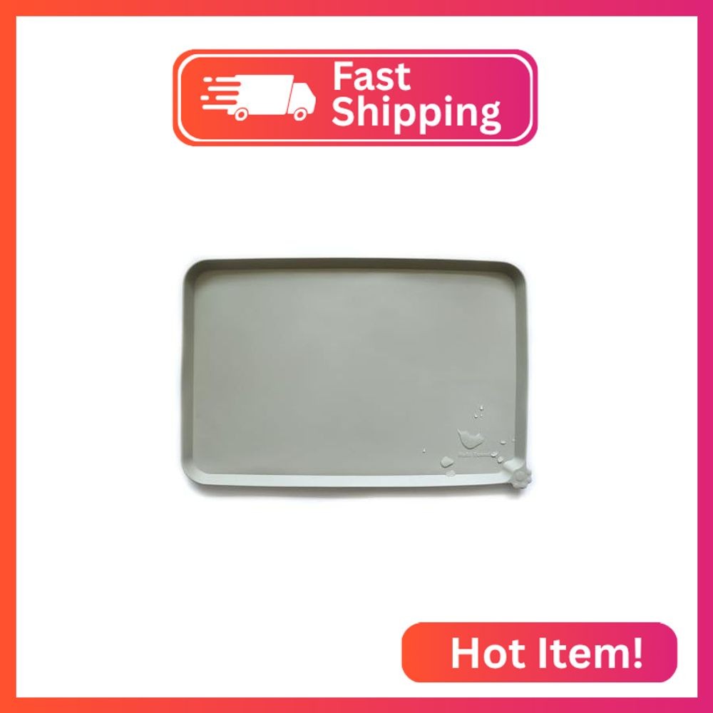 Hoki Found Silicone Pet Food Tray – Non Slip Pet Dog Cat Bowl Placemat – Feeding