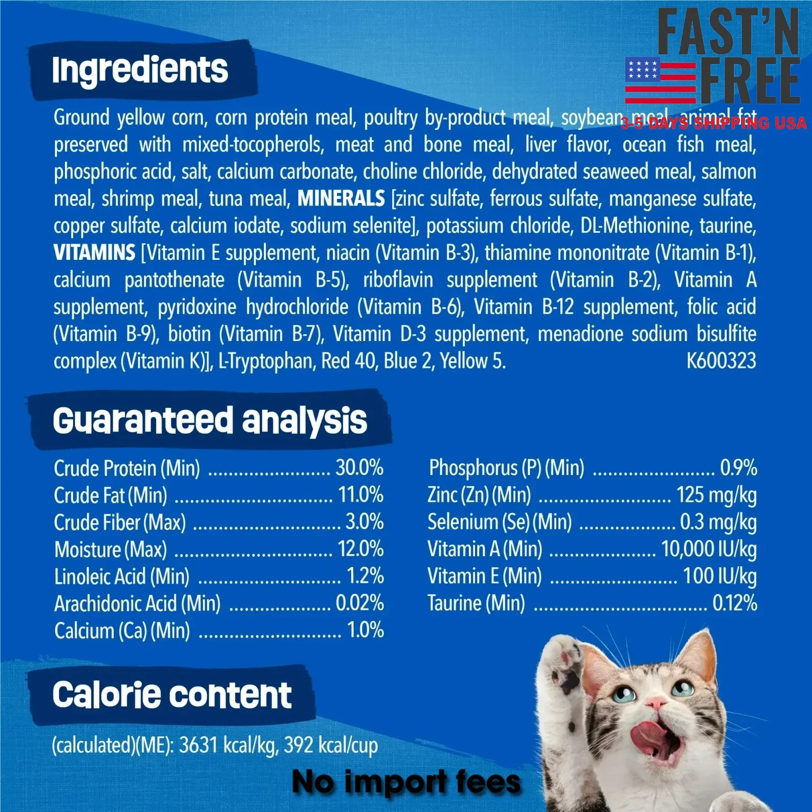 Purina Friskies Dry Cat Food Seafood Sensations Salmon, Tuna, Shrimp 16 lb