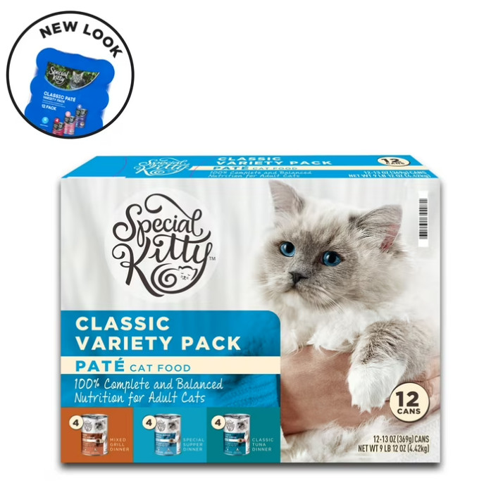 3 Box Special Kitty Classic Variety Pack Pate Cat Food, 13 oz Cans, 12 ct Box