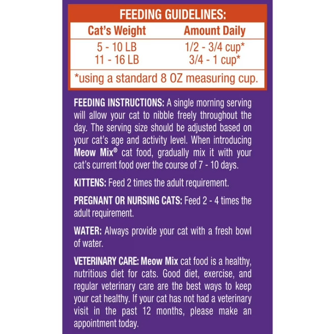 NEW 3 Pack Meow Mix Original Choice Dry Cat Food 16 lb Bag