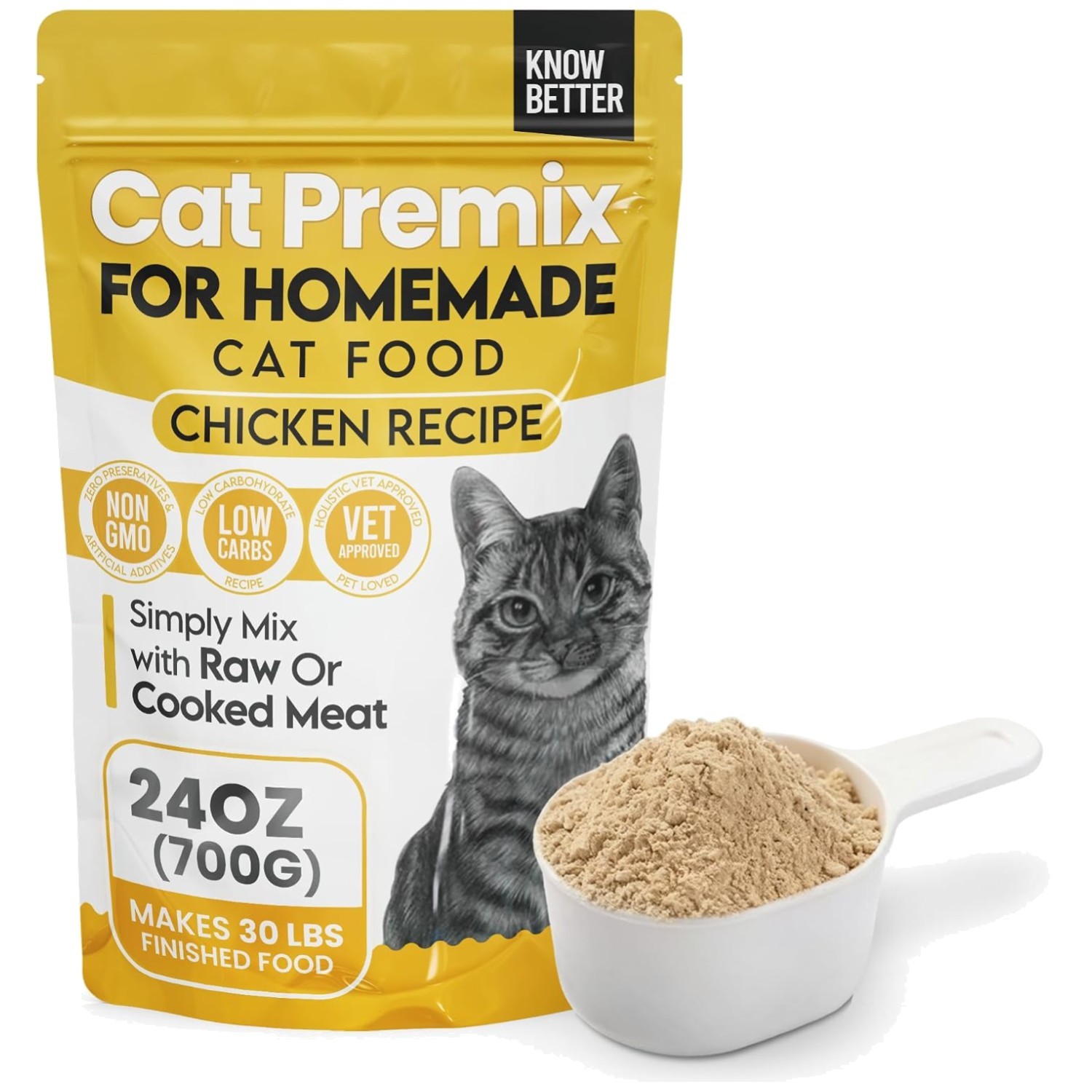 Homemade Cat Food Premix with Taurine – Natural Ingredients