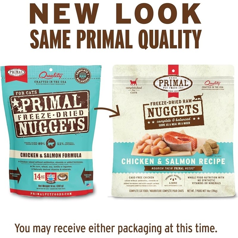 Freeze Dried Cat Food Chicken Salmon Grain Free Raw Nutrition All Life Stages US