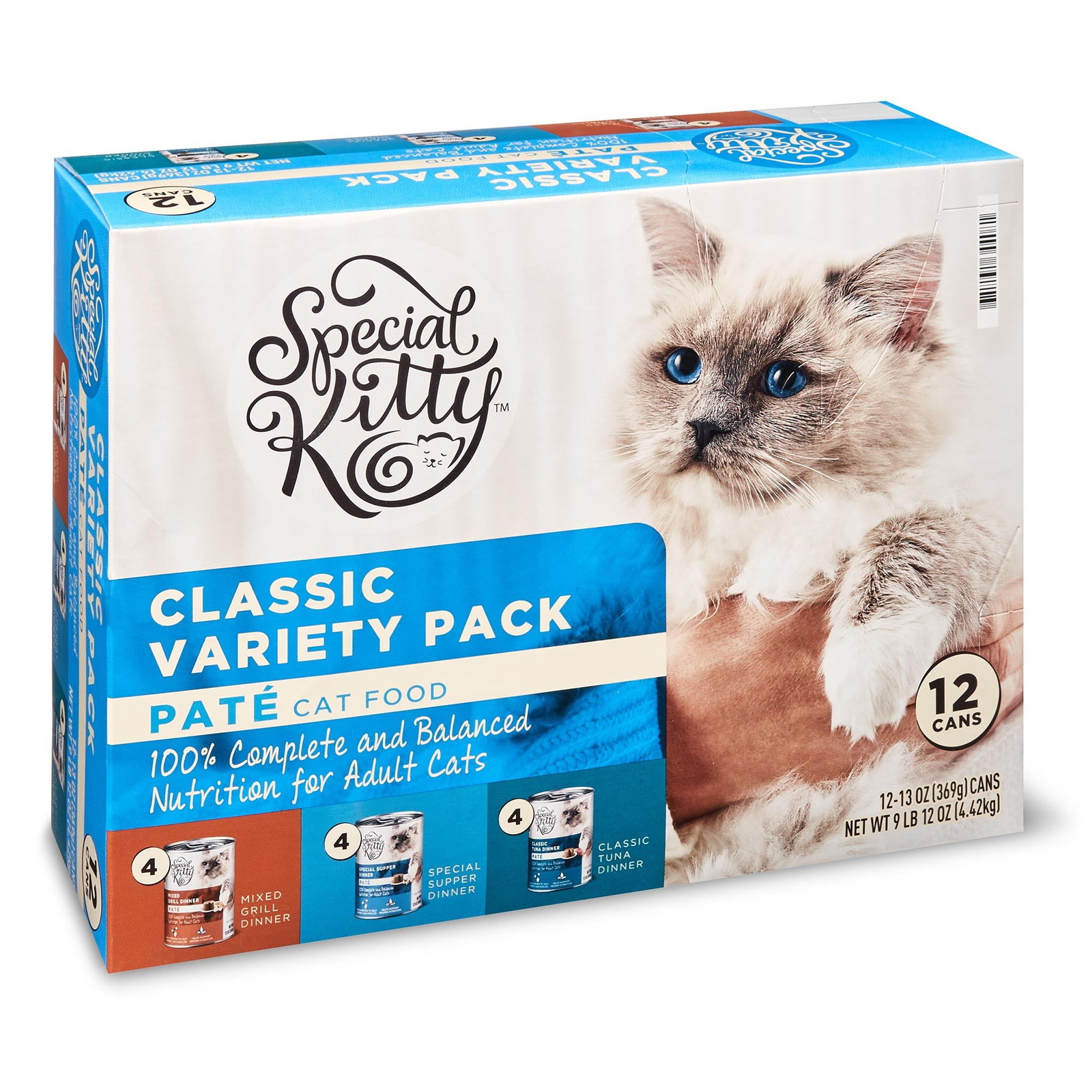 Classic Variety Pack Pate Cat Food, 13 oz Cans (12 Pack)