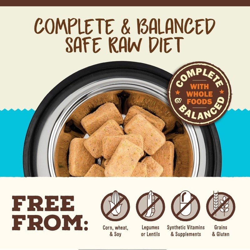 Freeze Dried Cat Food Chicken Salmon Grain Free Raw Nutrition All Life Stages US