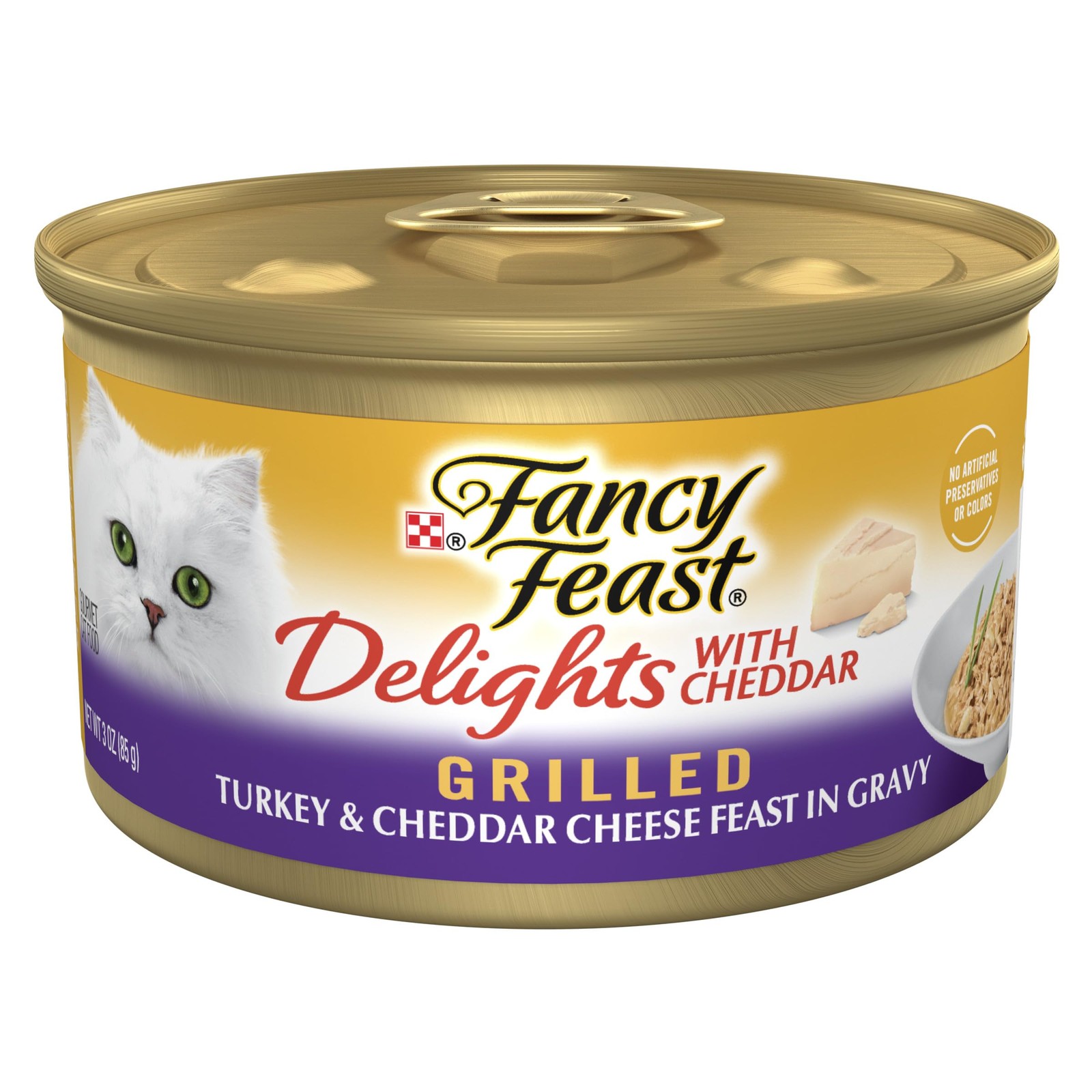 Purina Fancy Feast Delights With 3 Ounce (Pack of 24), Turkey & Cheddar