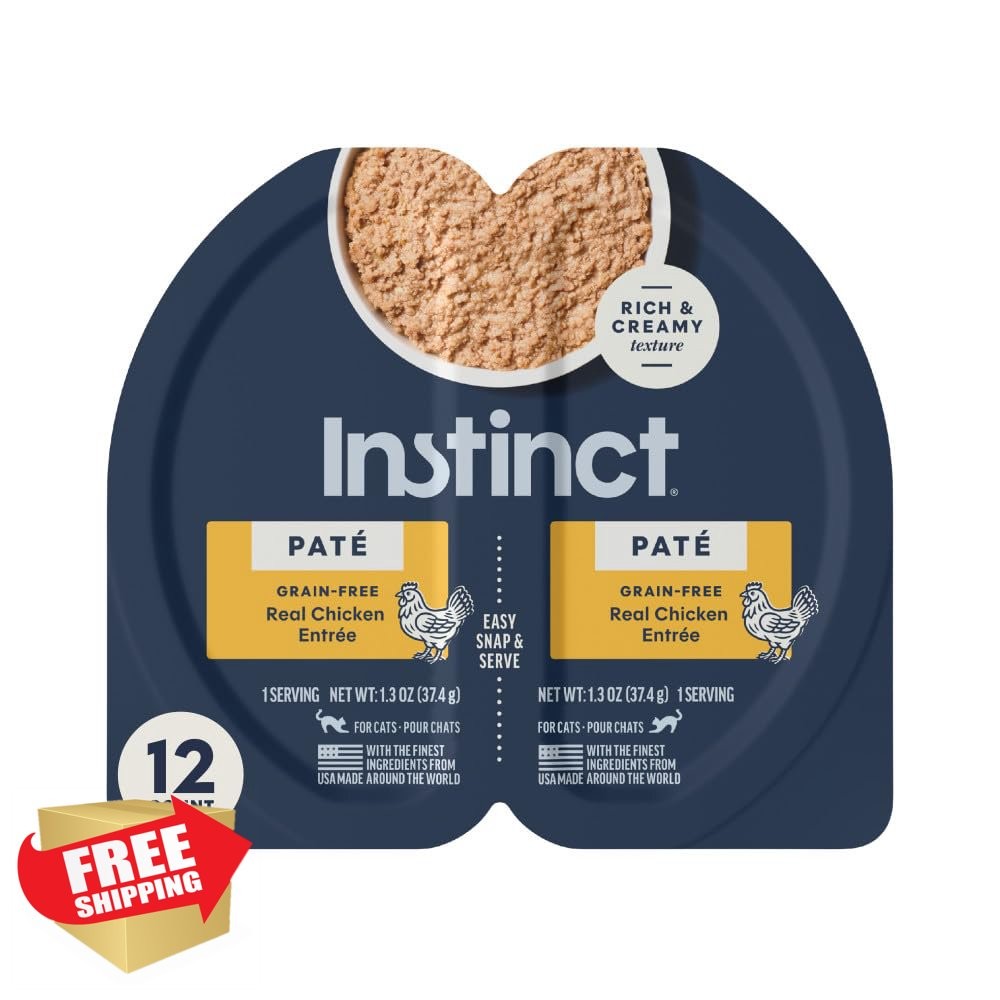 Instinct Chicken Pate Split Cup Wet Cat Food 12pk 2.64oz