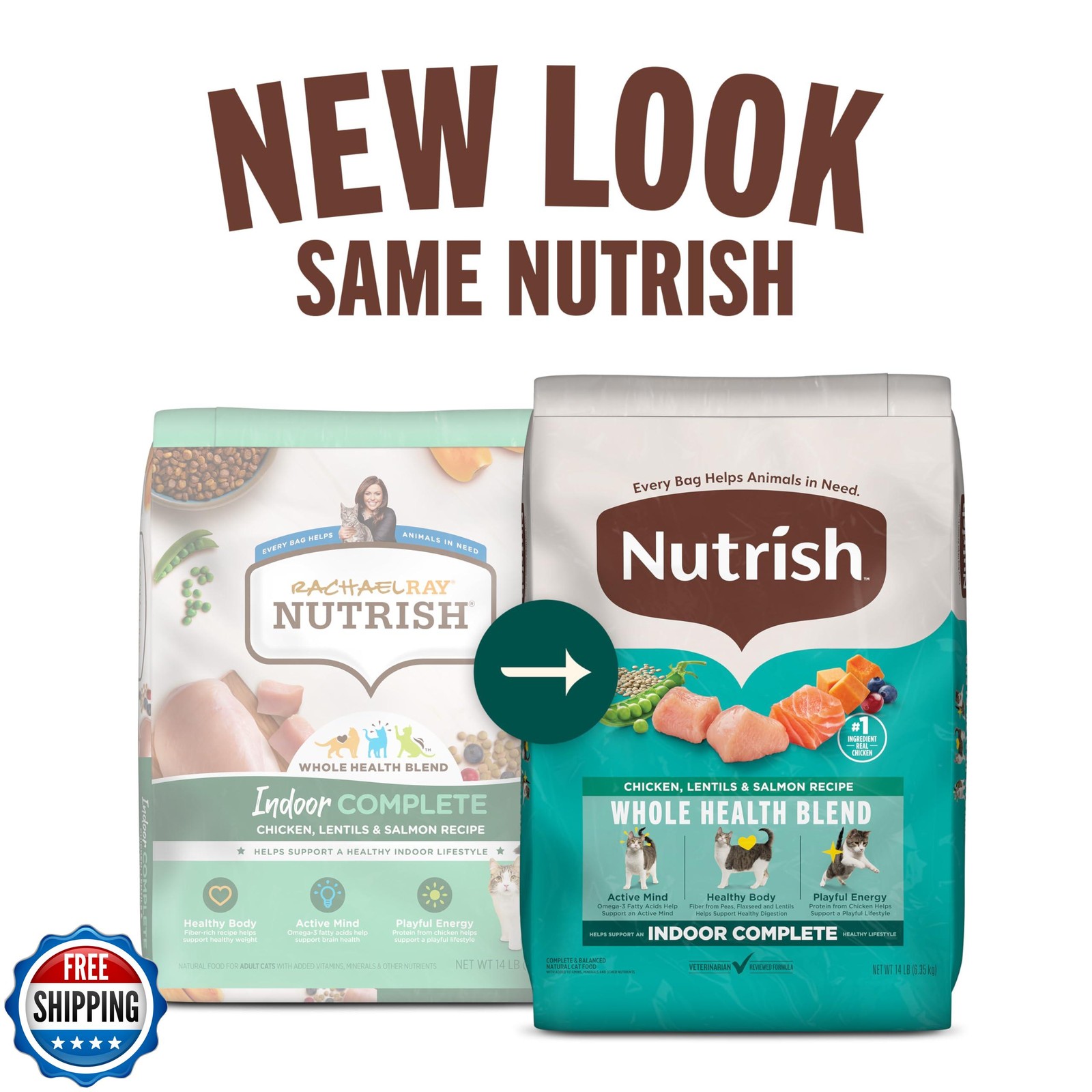 Rachael Ray Nutrish Indoor Complete Premium Natural Dry Cat Food, Chicken wit