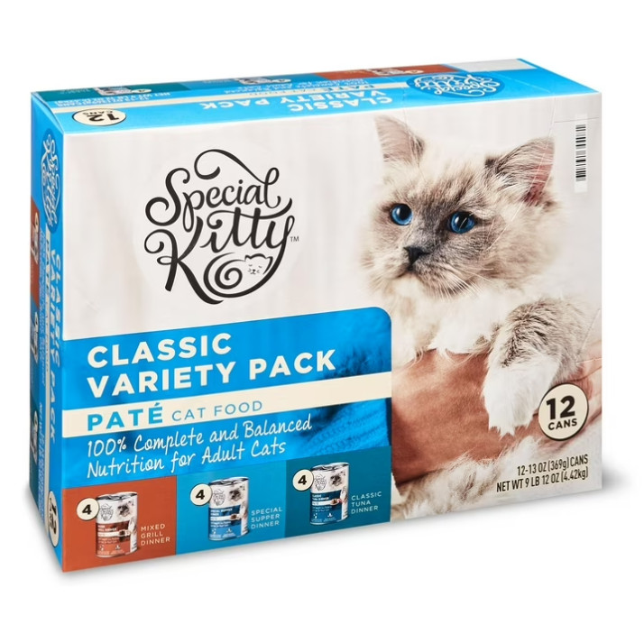 3 Box Special Kitty Classic Variety Pack Pate Cat Food, 13 oz Cans, 12 ct Box