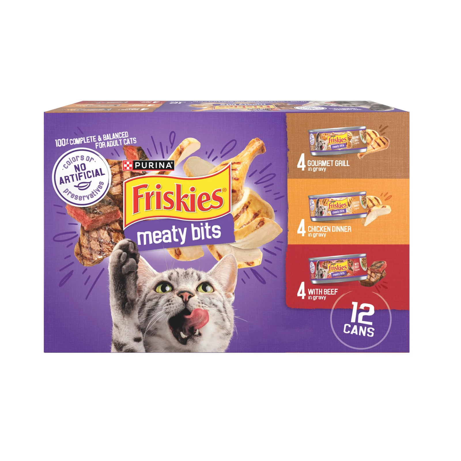 Gravy Variety Pack, Meaty Bits, Wet Cat Food, 12 Pack, 5.5 Oz. Cans