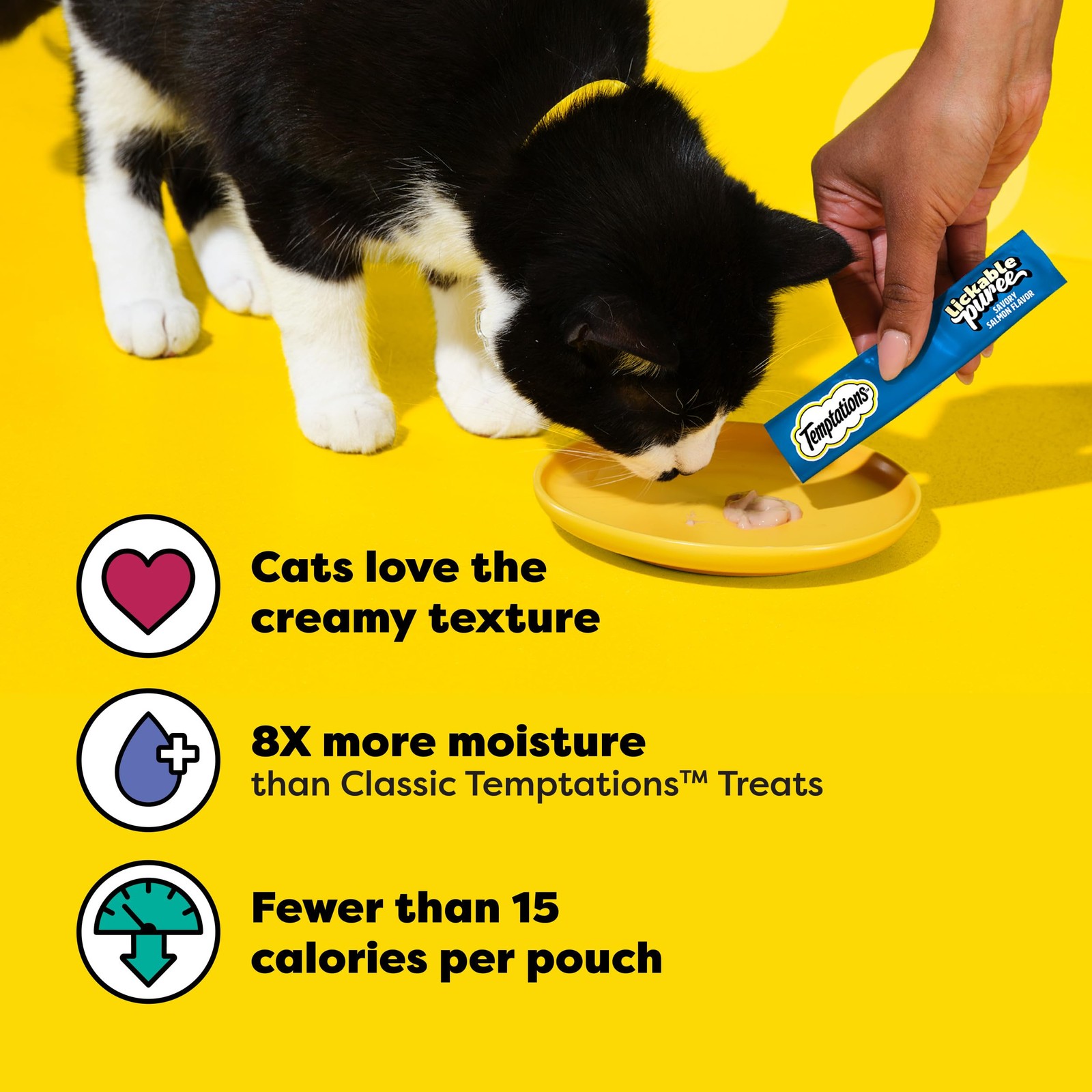 Creamy Puree Squeezable Lickable Cat Treats, Wet Cat Treats with Chicken, Sal…