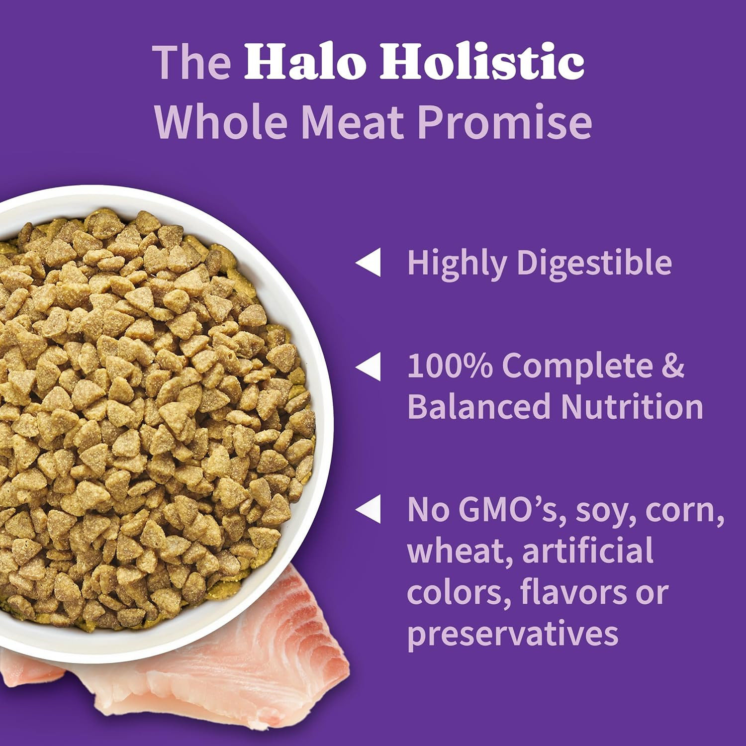 Holistic Cat Food Wild Caught Whitefish Formula, Healthy Grains Dry Cat Food, fo