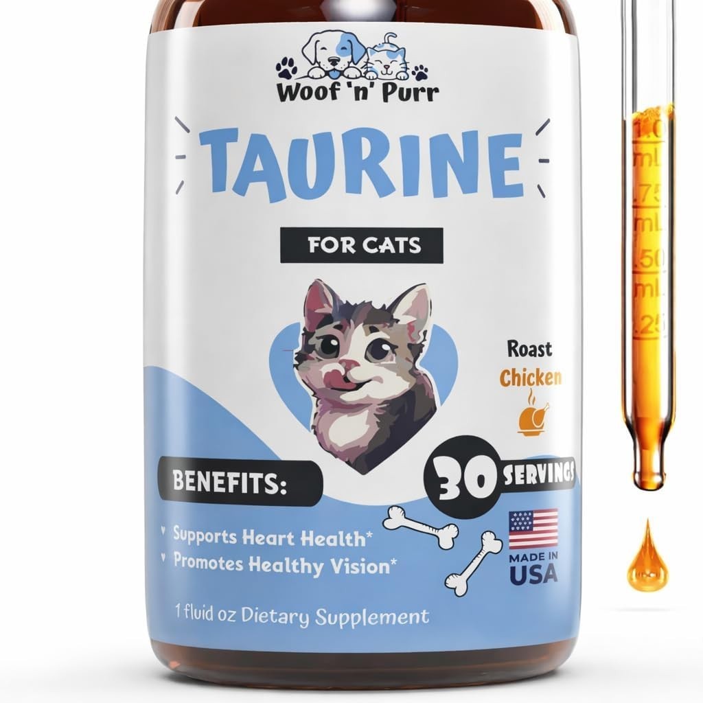 Cat Taurine Supplement 1 fl oz Roast Chicken Flavor Vision Heart Immune Supports
