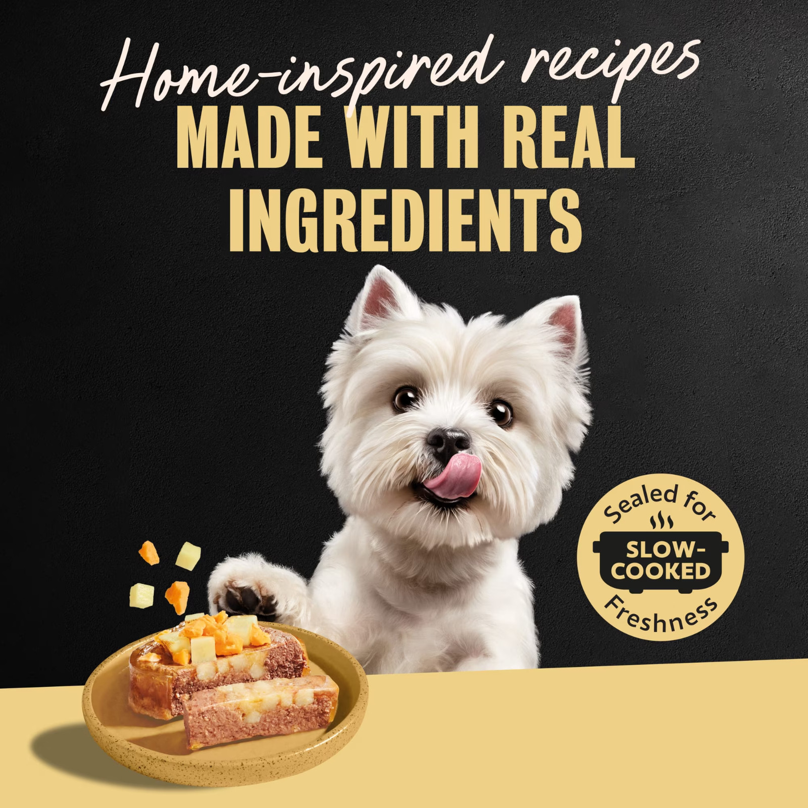 (12 pack) Cesar Loaf & Topper Wet Dog Food,Ham & Egg Flavor with Potato & Cheese