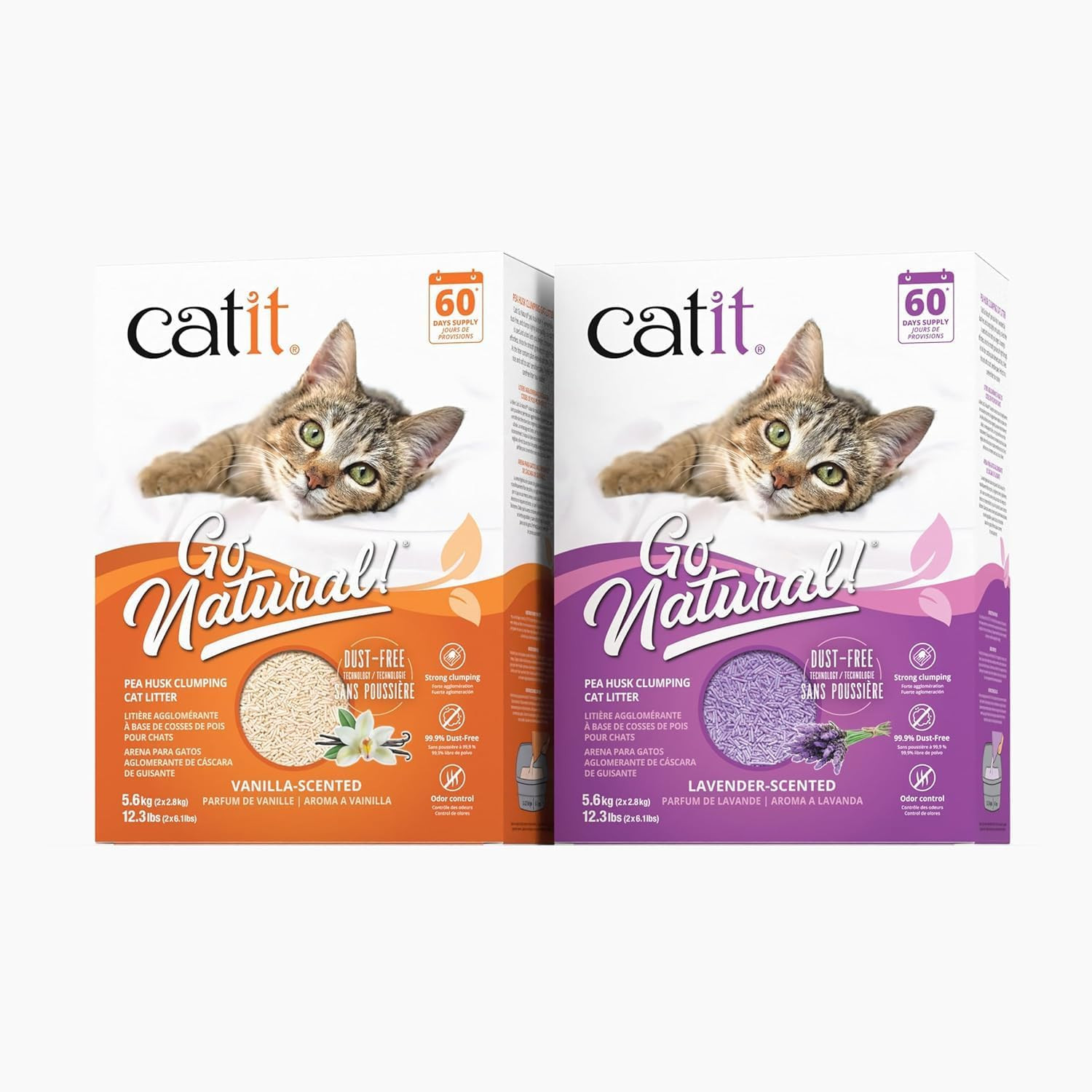 – Go Natural Pea Husk Clumping Cat Litter – Lightweight, Dust Free, Easy Cleanin
