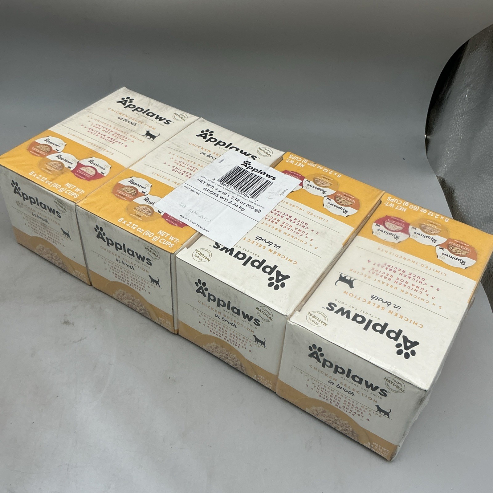 32 Pack Applaws Natural Cat Food Chicken Selection In Broth 2.12oz Each Exp 2027