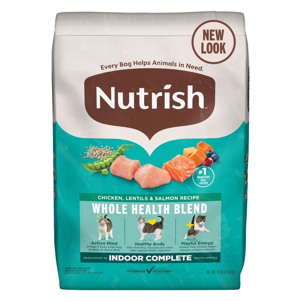 Indoor Complete Chicken, Lentils & Salmon Recipe Dry Cat Food 14 lb. Bag