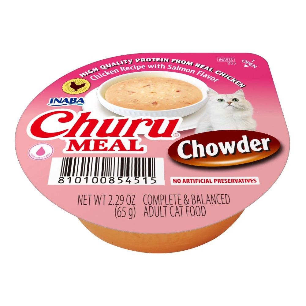 (24 pack) Meal Chowder Adult Wet Cat Food, 2.29 oz cup, Chicken Recipe