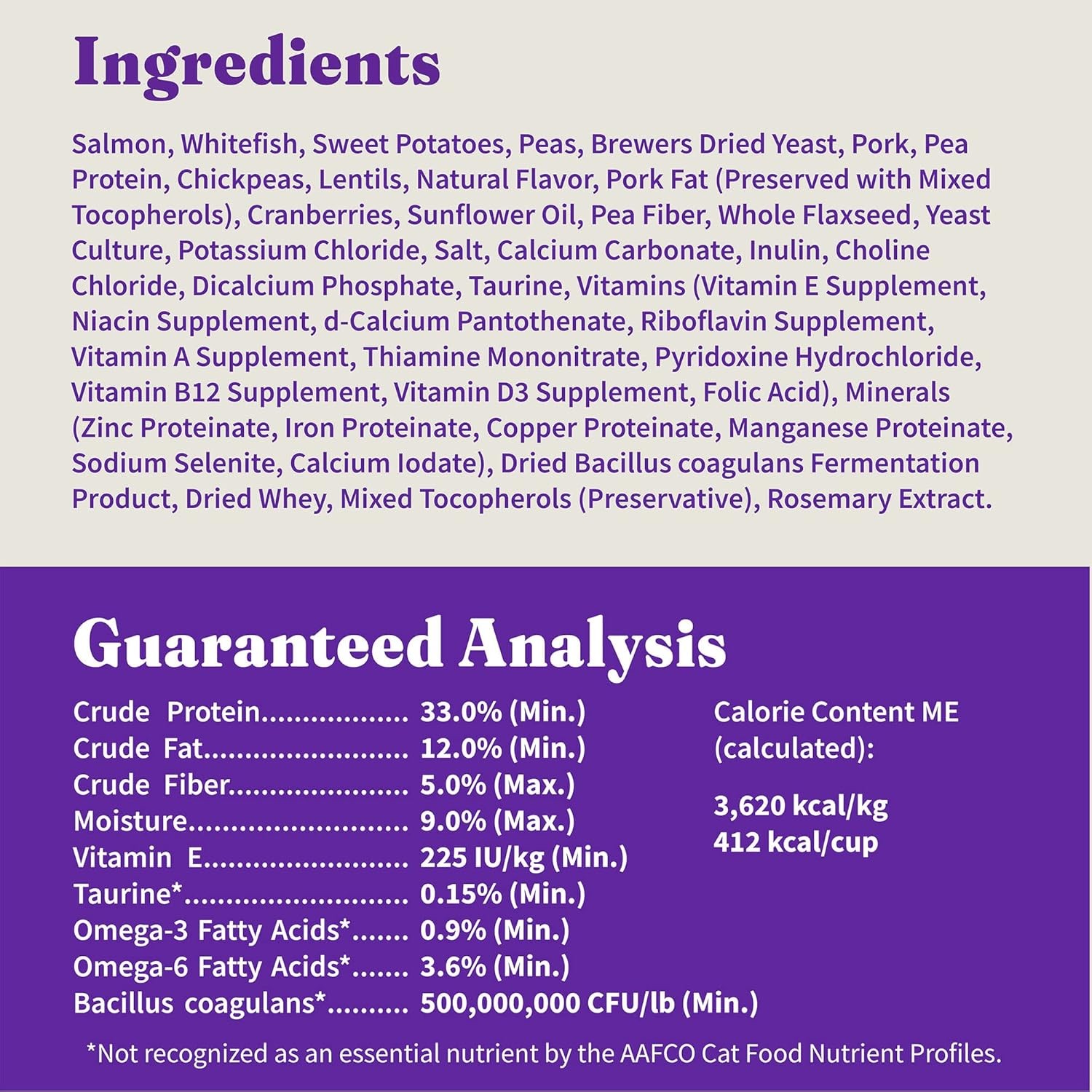 Holistic Indoor Cat Food Dry Grain Free Wild-caught Salmon & Whitefish Recipe