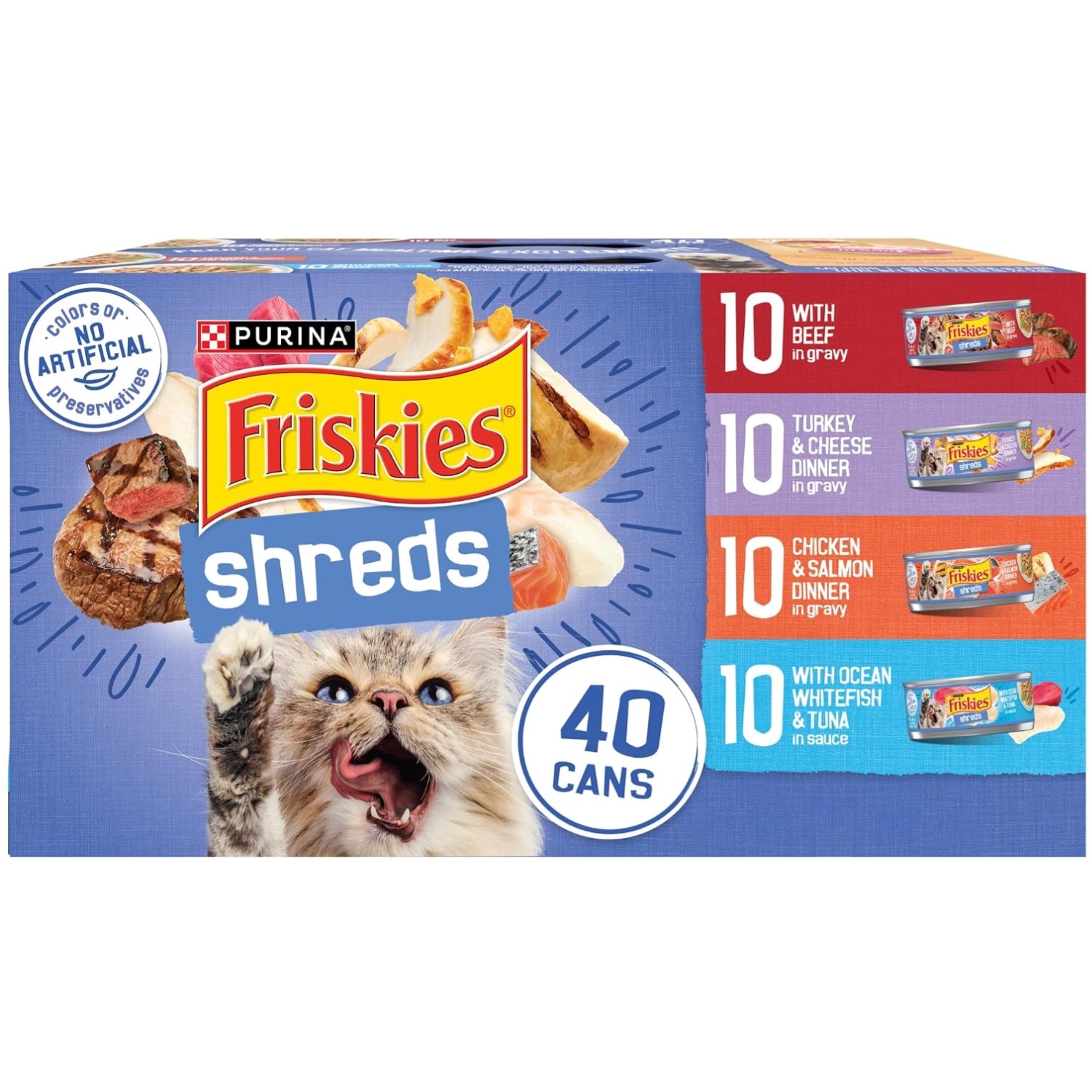 Purina Shreds Cat Food Variety Pack – Poultry, Beef, Seafood