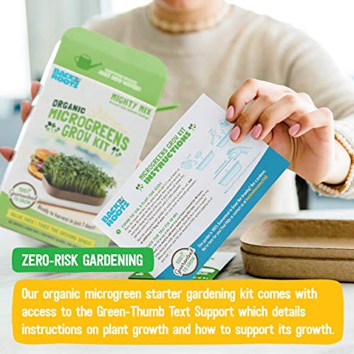 50041 DIY 6-Grow Variety Pack Organic Microgreens Kit, Indoor Gardening