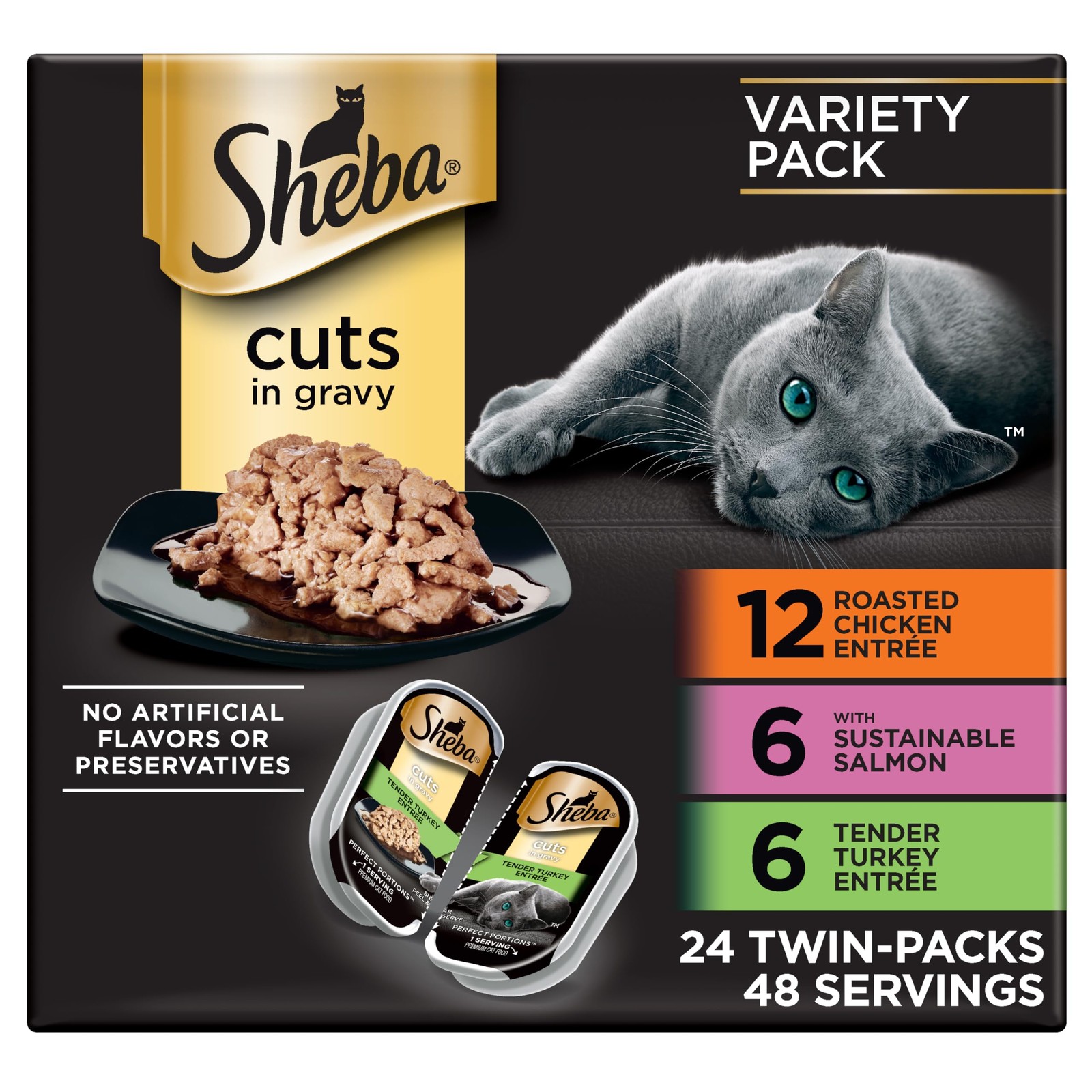 Sheba Perfect Portions Cuts Wet Cat Food Multipack 2.6 oz 24 ct Grain free