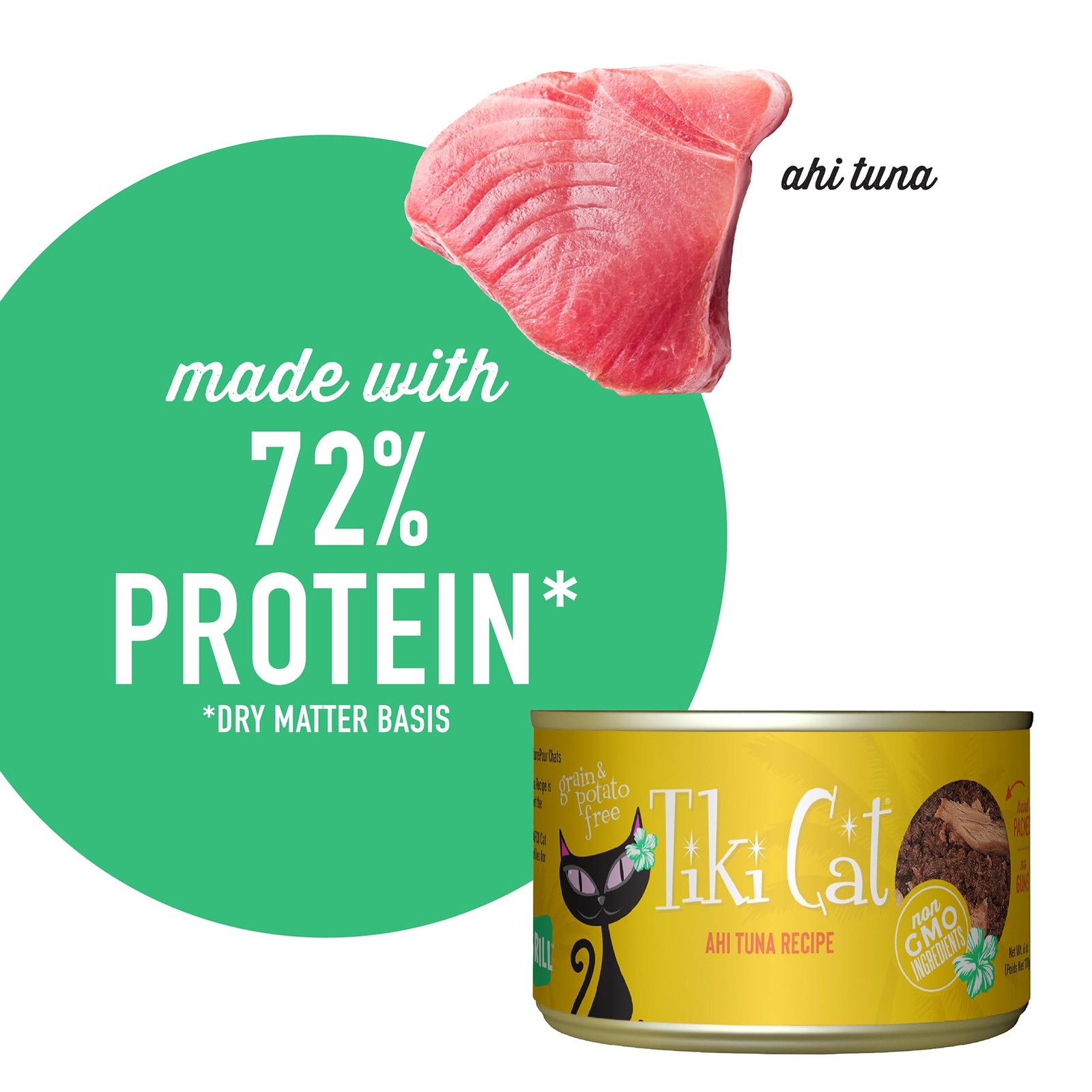 Tiki Cat Grill Ahi Tuna Wet Cat Food 6 oz Cans (Pack of 8)