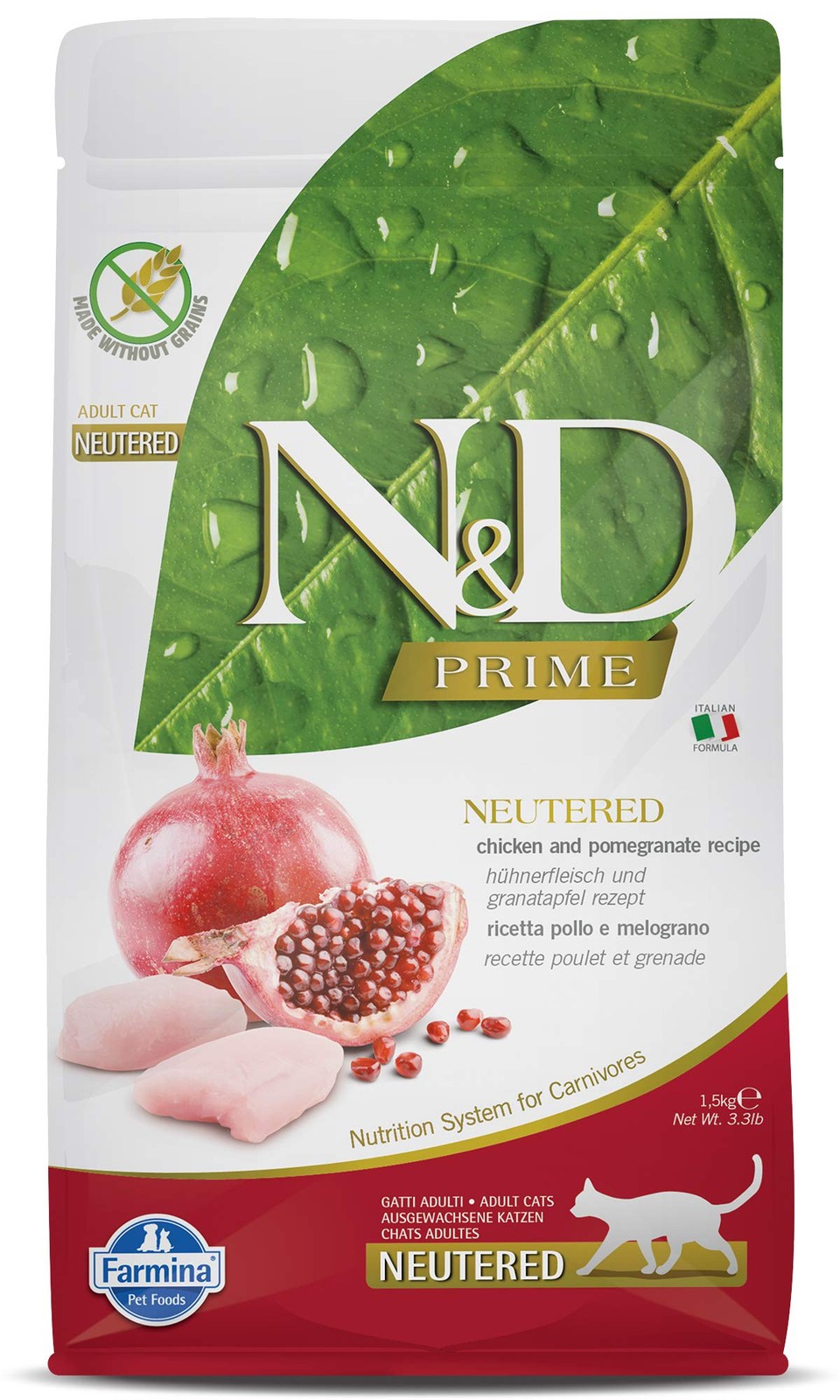 Farmina Grain-Free Chicken and Pomegranate Adult Neutered Cats 3.3 pounds