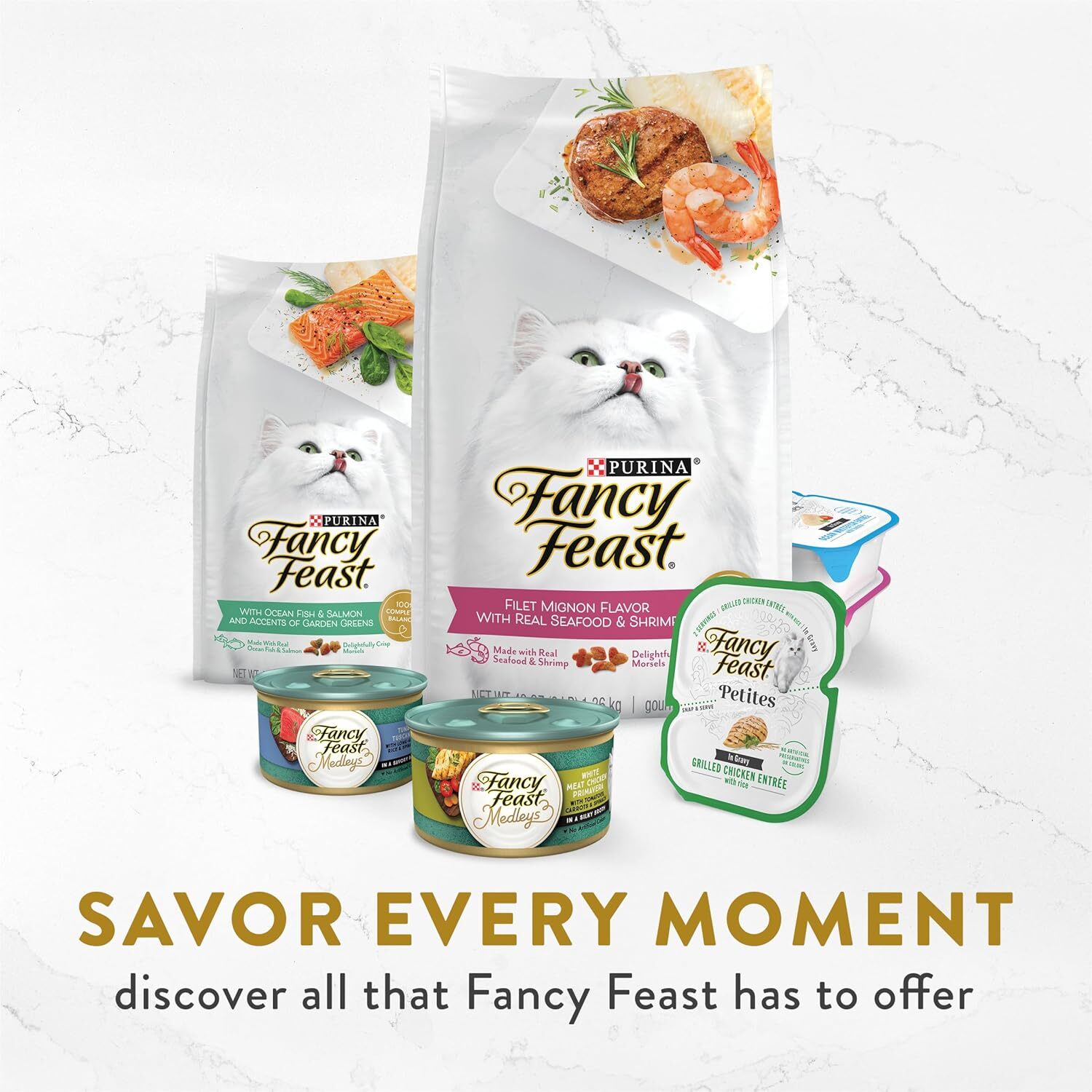 Fancy Feast Appetizers Grain Free Cat Food Chicken Beef 1.1oz Trays Pack of 10