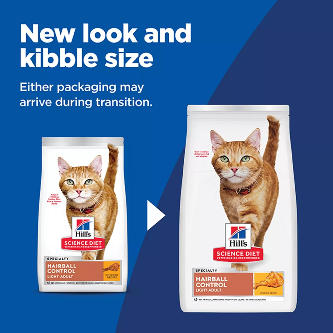 Hill’s® Science Diet® Hairball Control Light Adult Dry Cat Food – Chicken 15.5LB
