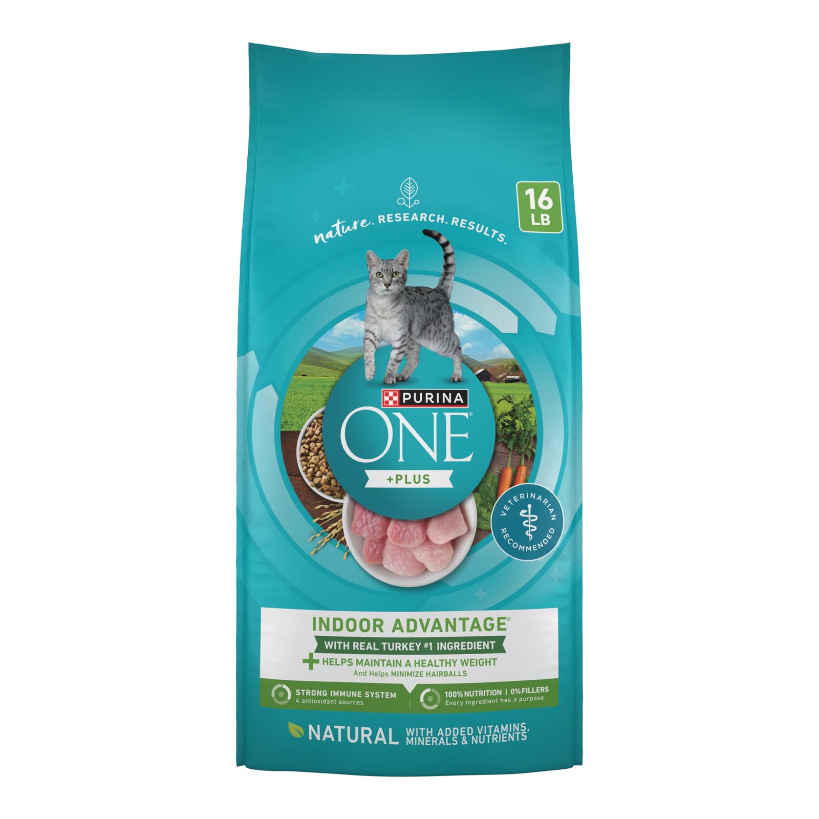 Purina ONE Indoor Advantage Cat Food 16lb Weight Control Low Fat Dry Food
