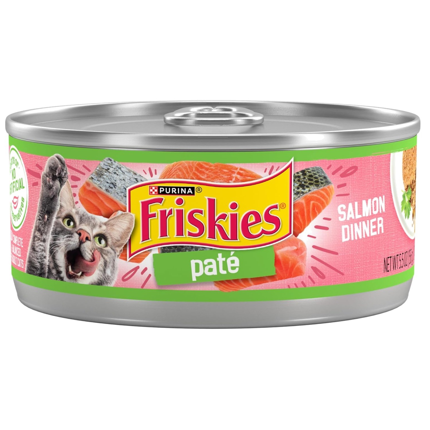 Purina Salmon Wet Cat Food Pate Pack of 24 5.5 oz Cans for Kittens & Adults