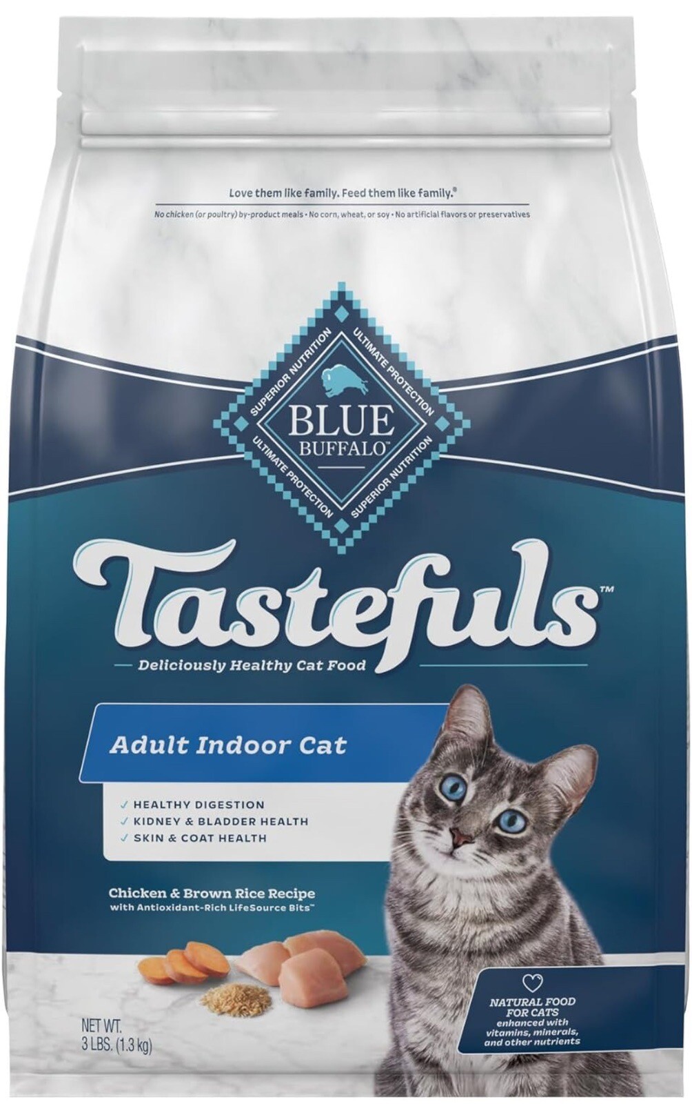 Blue Buffalo Tastefuls Chicken Indoor Natural Adult Dry Cat Food 15 lb