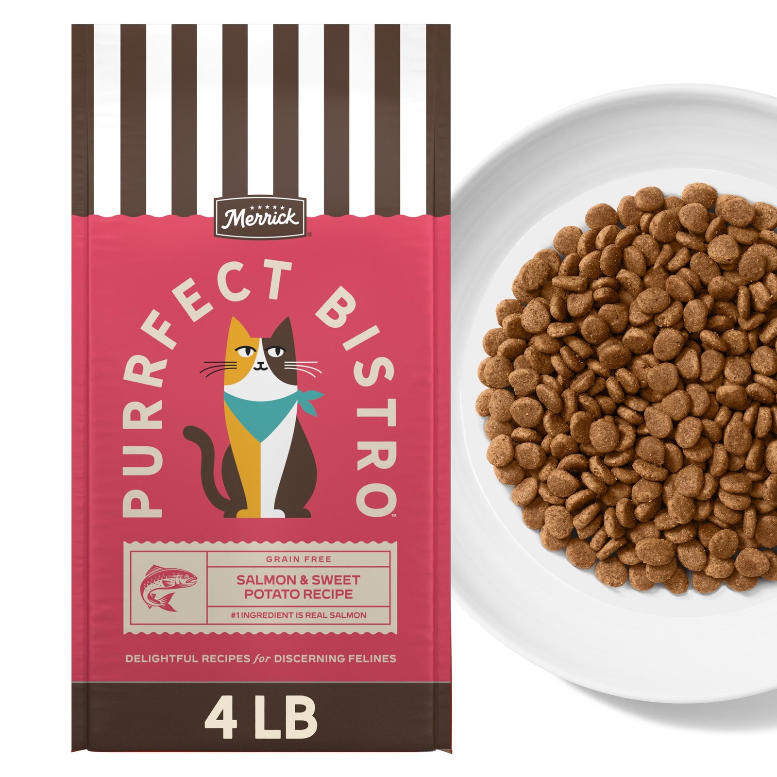 Merrick Purrfect Bistro Grain Free Salmon and Sweet 4 Pound (Pack of 1)