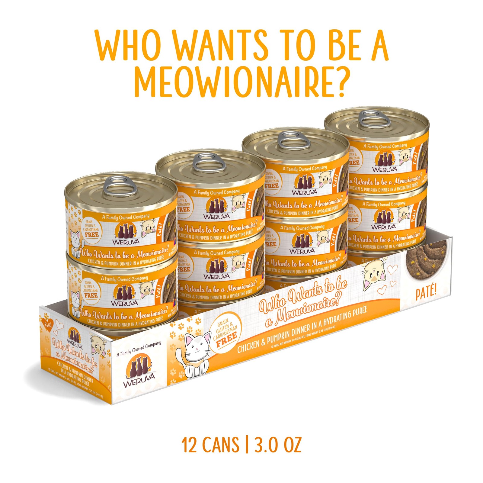 Weruva Wet Cat Food, Who Wants to be a Meowionaire with 3 Ounce (Pack of 12)